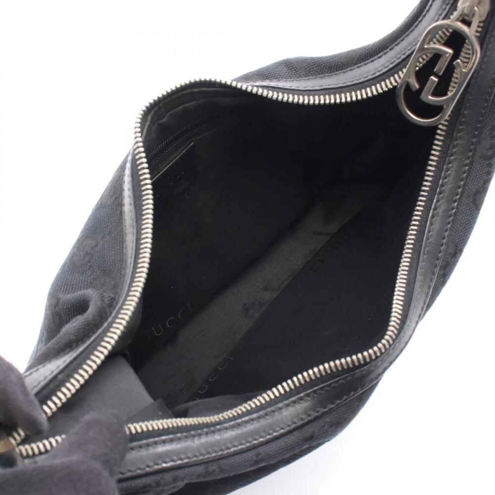 Gucci Leather Canvas Black Bag Shoulder - Picture 3 of 9